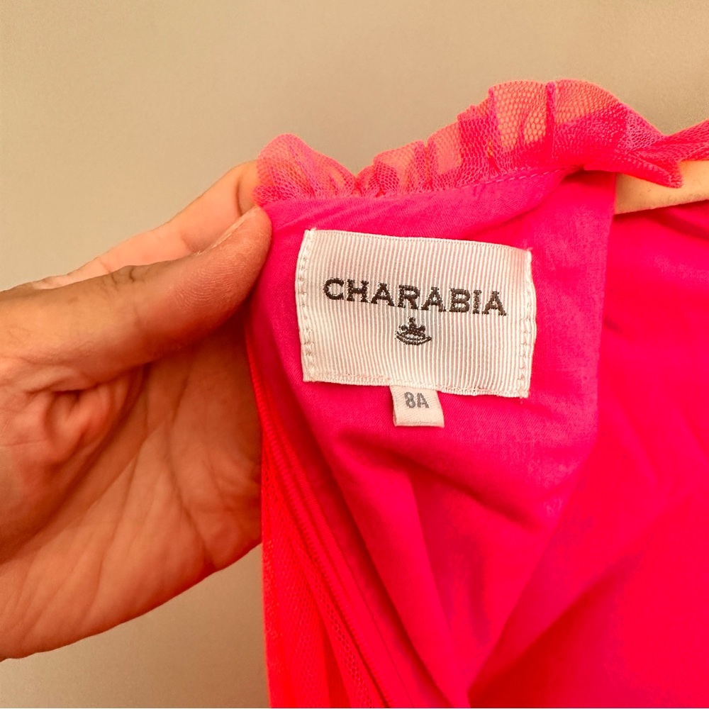 CHARABIA LONG PLAIN TULLE DRESS size. 8A kids - Picture 4 of 5
